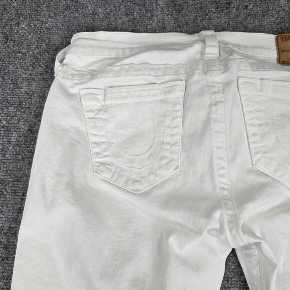 True Religion Jeans Womens 31 White Casey Low Rise Skinny Stretch Denim USA - Picture 13 of 16
